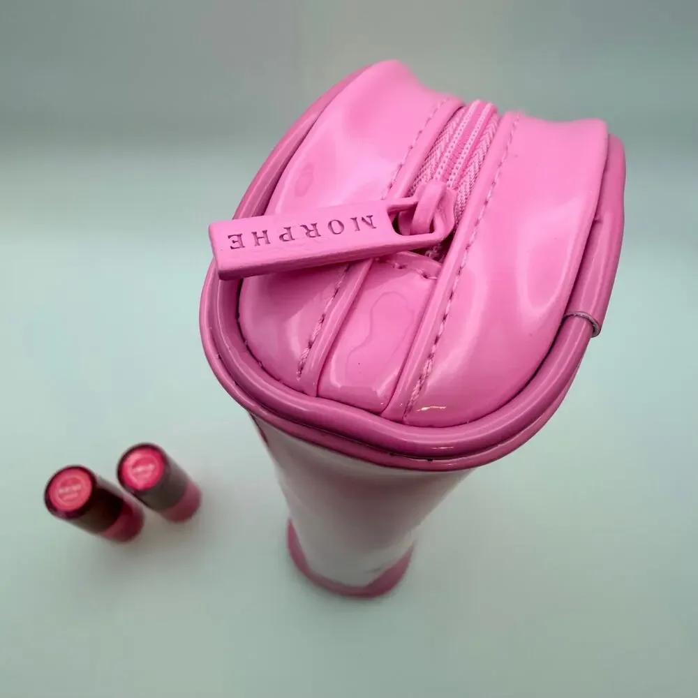 Morphe x Jeffree Star Pink Makeup Bag Androgyny Heart Beat Lipstick Set